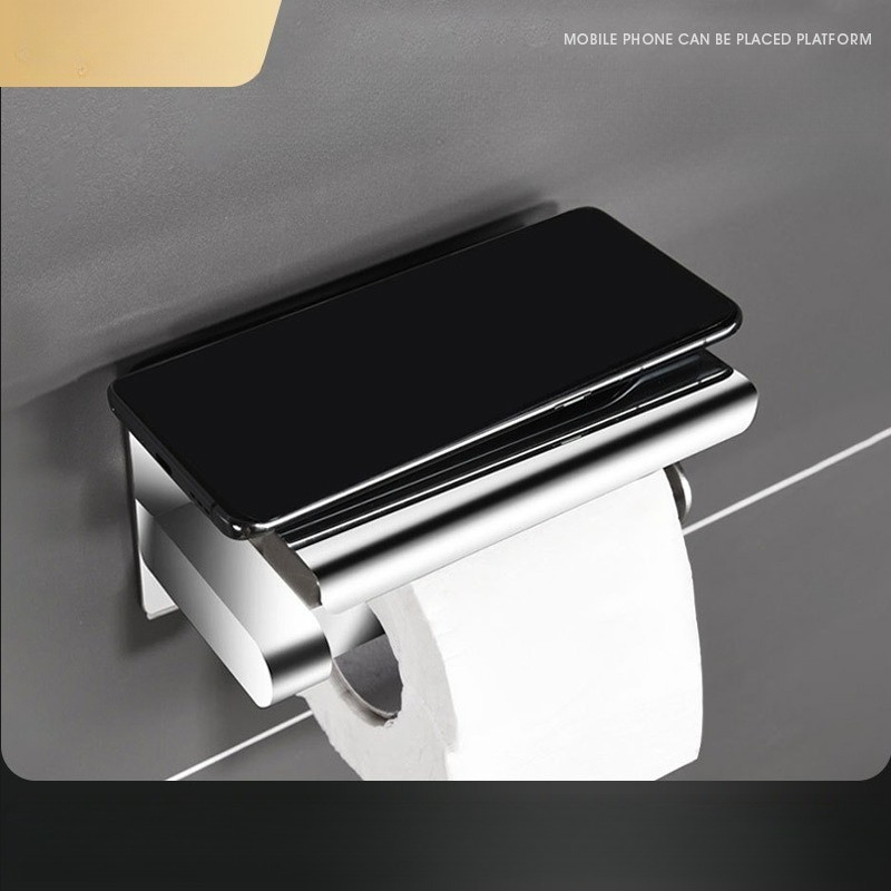 Home Bathroom Paper Towel Holder - Stainless Steel Paper Towel Holder No