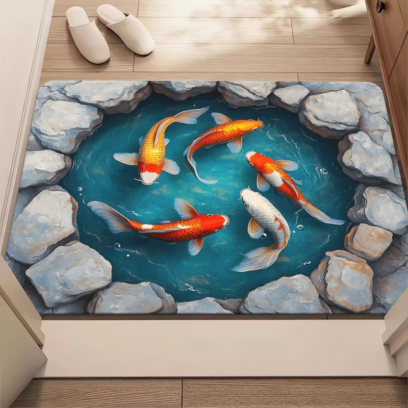 Zara Home Bathroom Mat - VIKAMA Stereoscopic Vision Bathroom Floor Mat,
