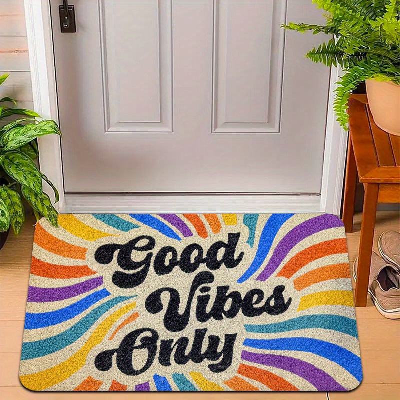 Home Goods Bathroom Rugs - VIKAMA Rainbow Carpet Good Mood Doormat