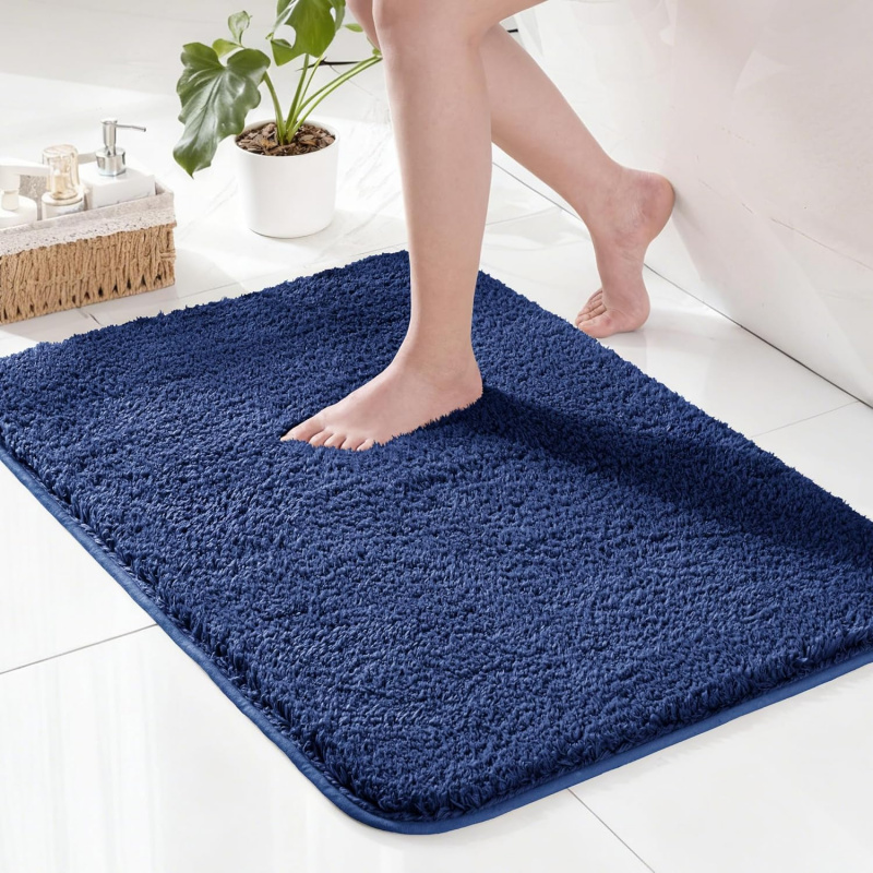 Zara Home Bathroom Mat - VIKAMA Multi Size Navy Blue Bathroom