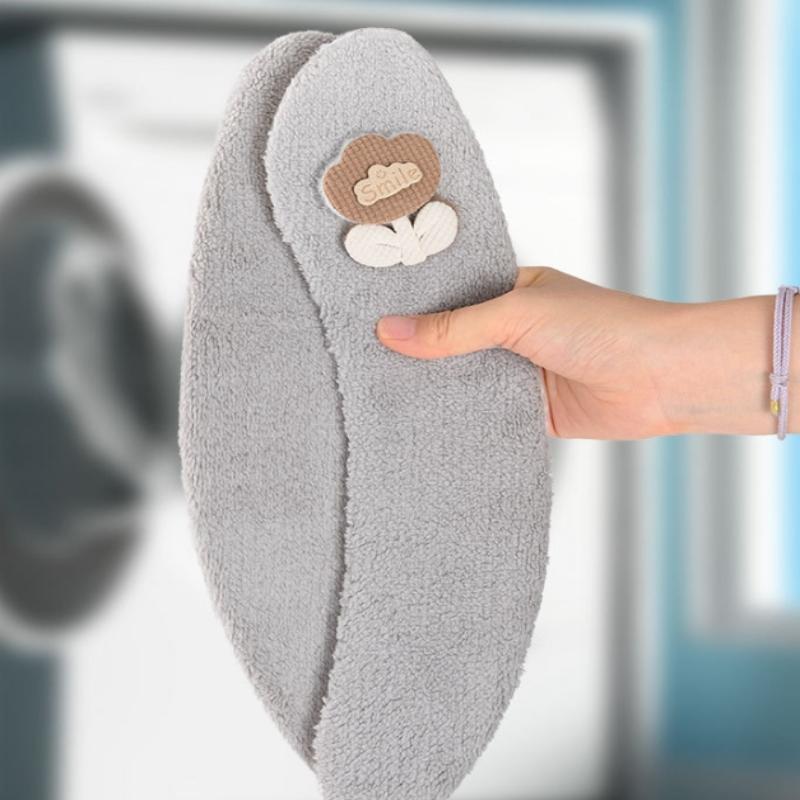 Home Bathroom With Two Toilets - 1Pair Winter Plush Toilet Seat Cover
