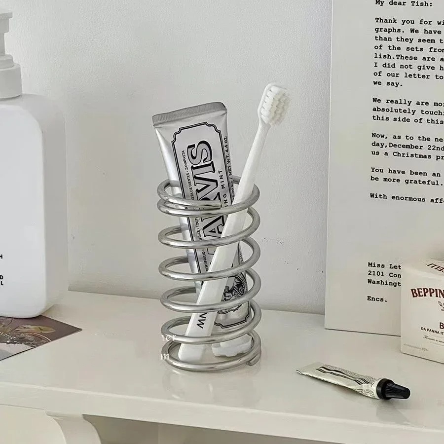 Home Creation Bathroom - Stainless Steel Toothbrush Holder Metal Bathroom