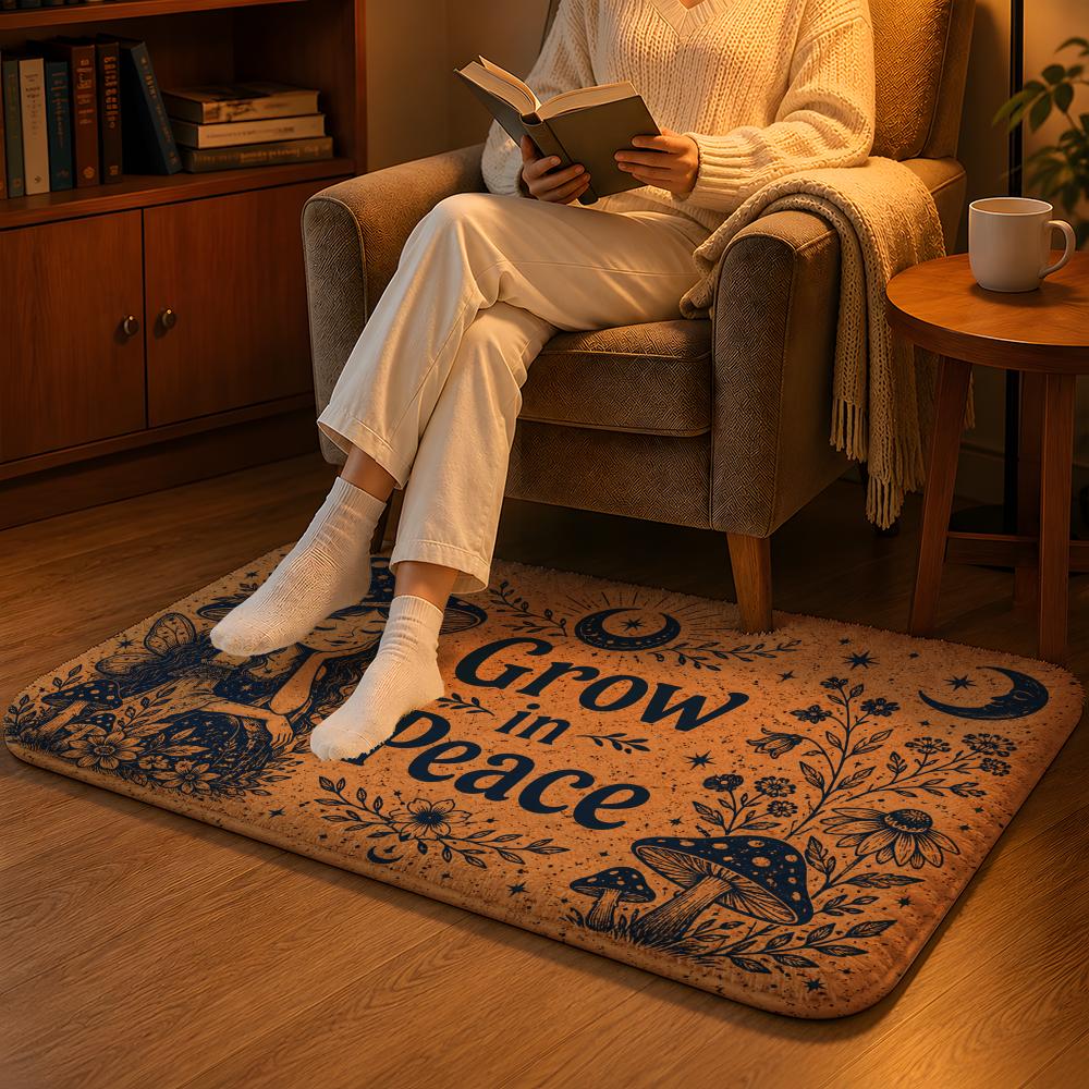 Home Goods Bathroom Rugs - Celestial Good Vibes Floor Mat Soft