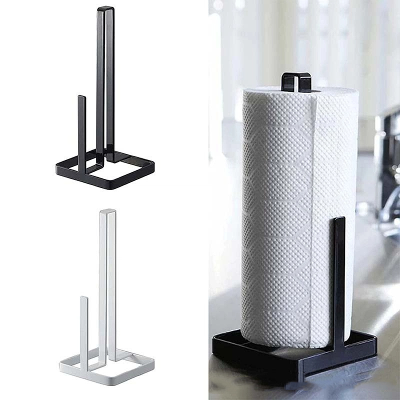 Home Bathroom Paper Towel Holder - Kitchen Metal Roll Paper Holder Portable