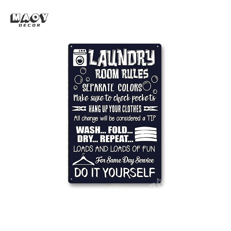 Slogan Metal Tin Sign Laundry  - đánh giá và giá Home Bathroom Furniture