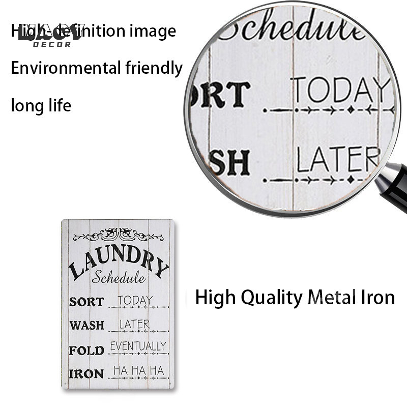 Slogan Metal Tin Sign Laundry  - đánh giá và giá Home Bathroom Furniture