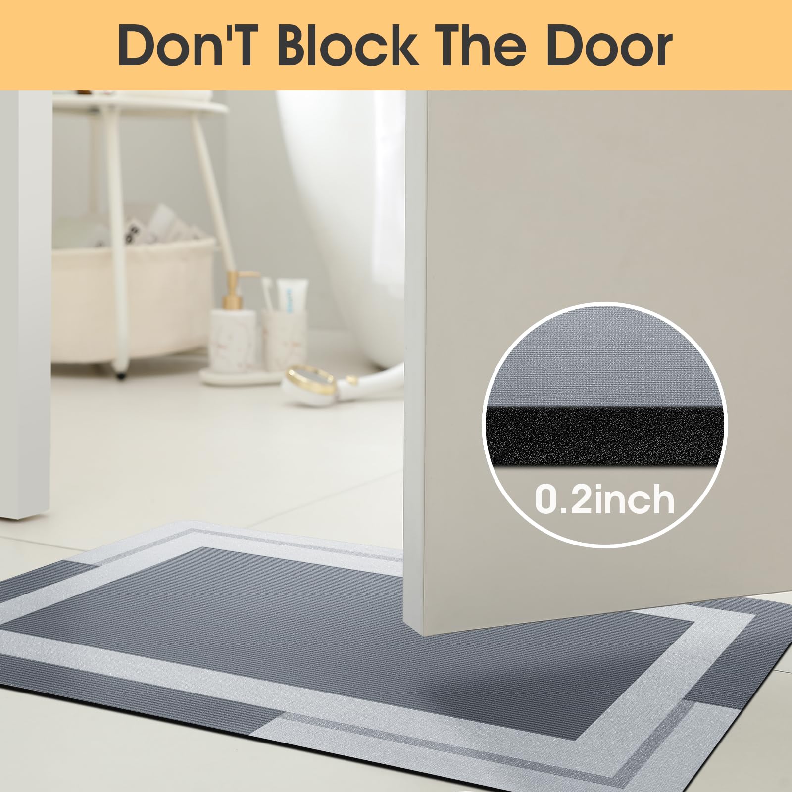 VIKAMA Bathroom Runner Rug wit - đánh giá và giá Zara Home Bathroom Mat