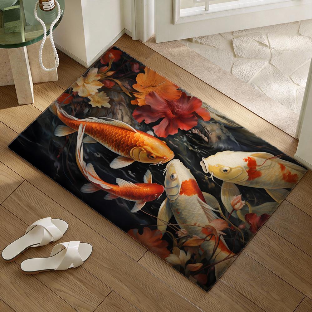 Koi fish that bring you good l - đánh giá và giá Home Goods Bathroom Rugs