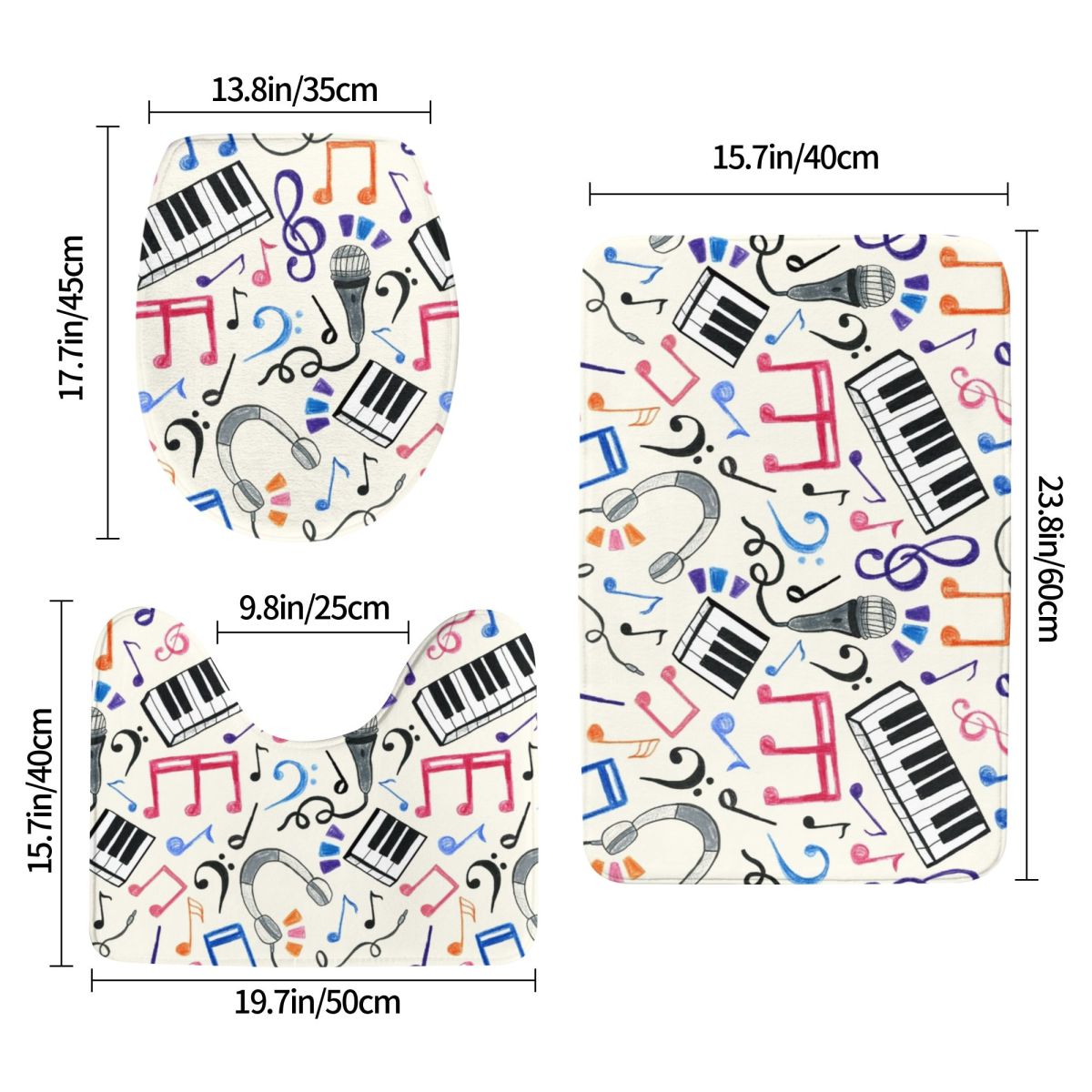 Good Beats - Music Notes & Sym - đánh giá và giá Home Goods Bathroom Rugs