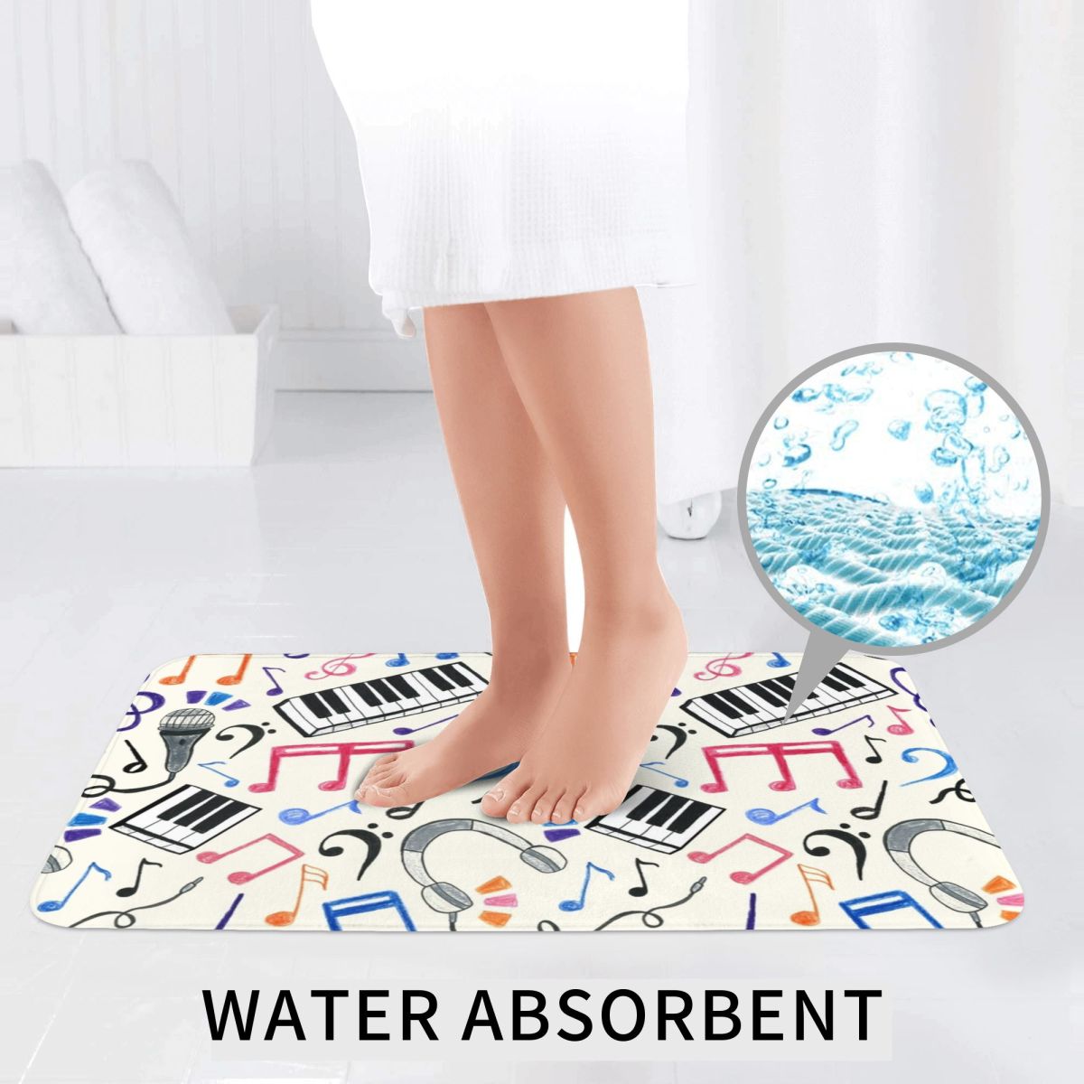 Good Beats - Music Notes & Sym - đánh giá và giá Home Goods Bathroom Rugs