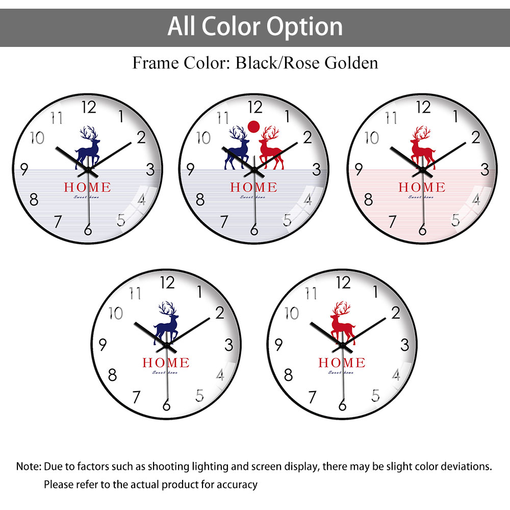 New Elegant Wall Clock Deer Pr - đánh giá và giá Home Bathroom Design Simple