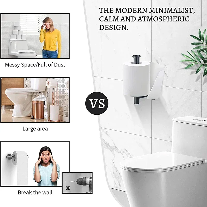 Black Self Adhesive Toilet Pap - đánh giá và giá Home Bathroom Paper Towel Holder