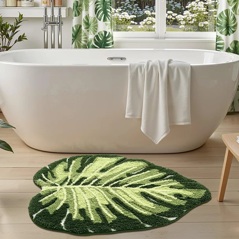 VIKAMA Non-Slip Bath Mat Green - đánh giá và giá Zara Home Bathroom Mat