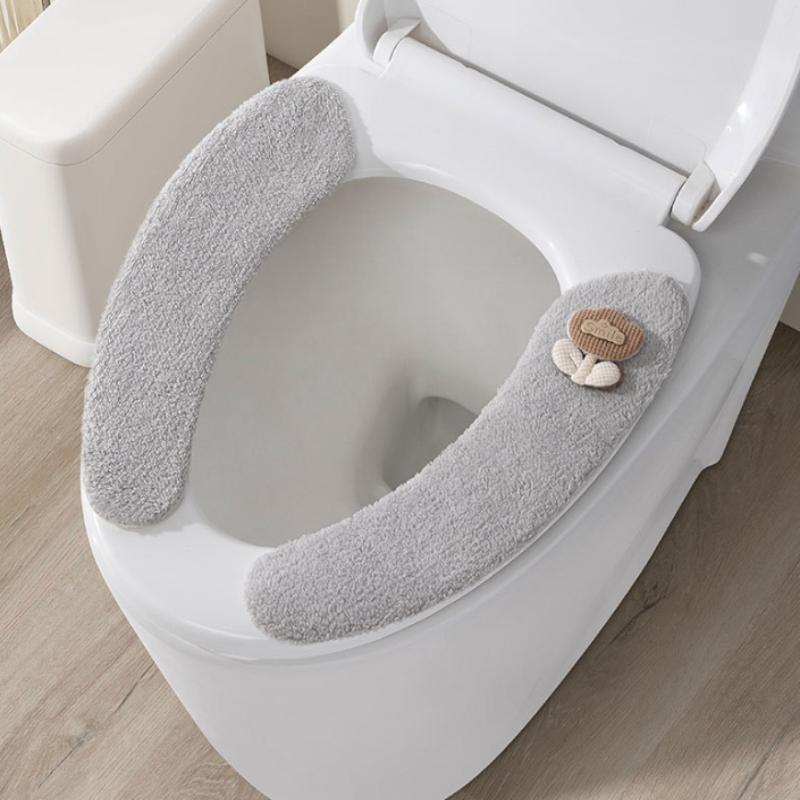 1Pair Winter Plush Toilet Seat - đánh giá và giá Home Bathroom With Two Toilets