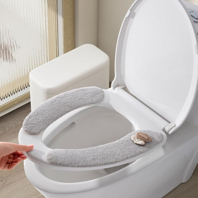 1Pair Winter Plush Toilet Seat - đánh giá và giá Home Bathroom With Two Toilets