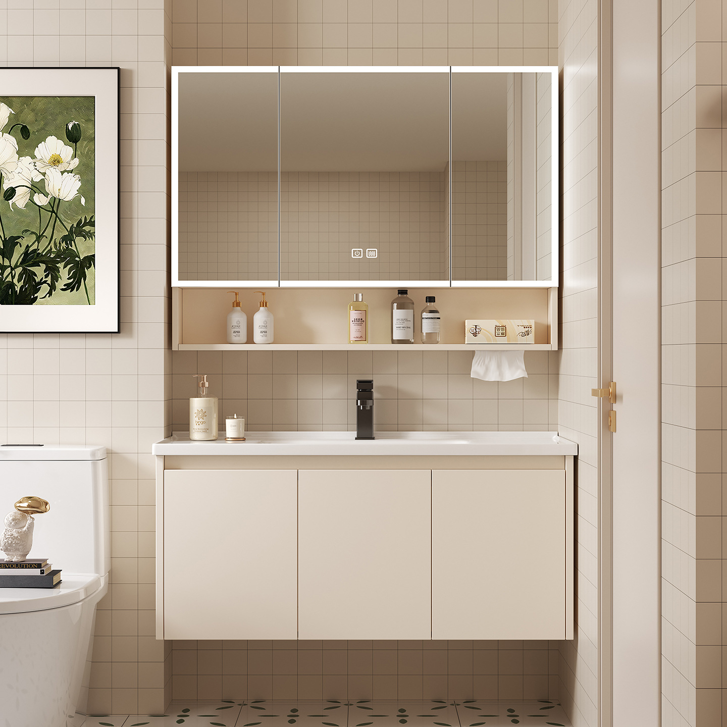 Space Aluminum Bathroom Smart  - đánh giá và giá Home Bathroom Mirror