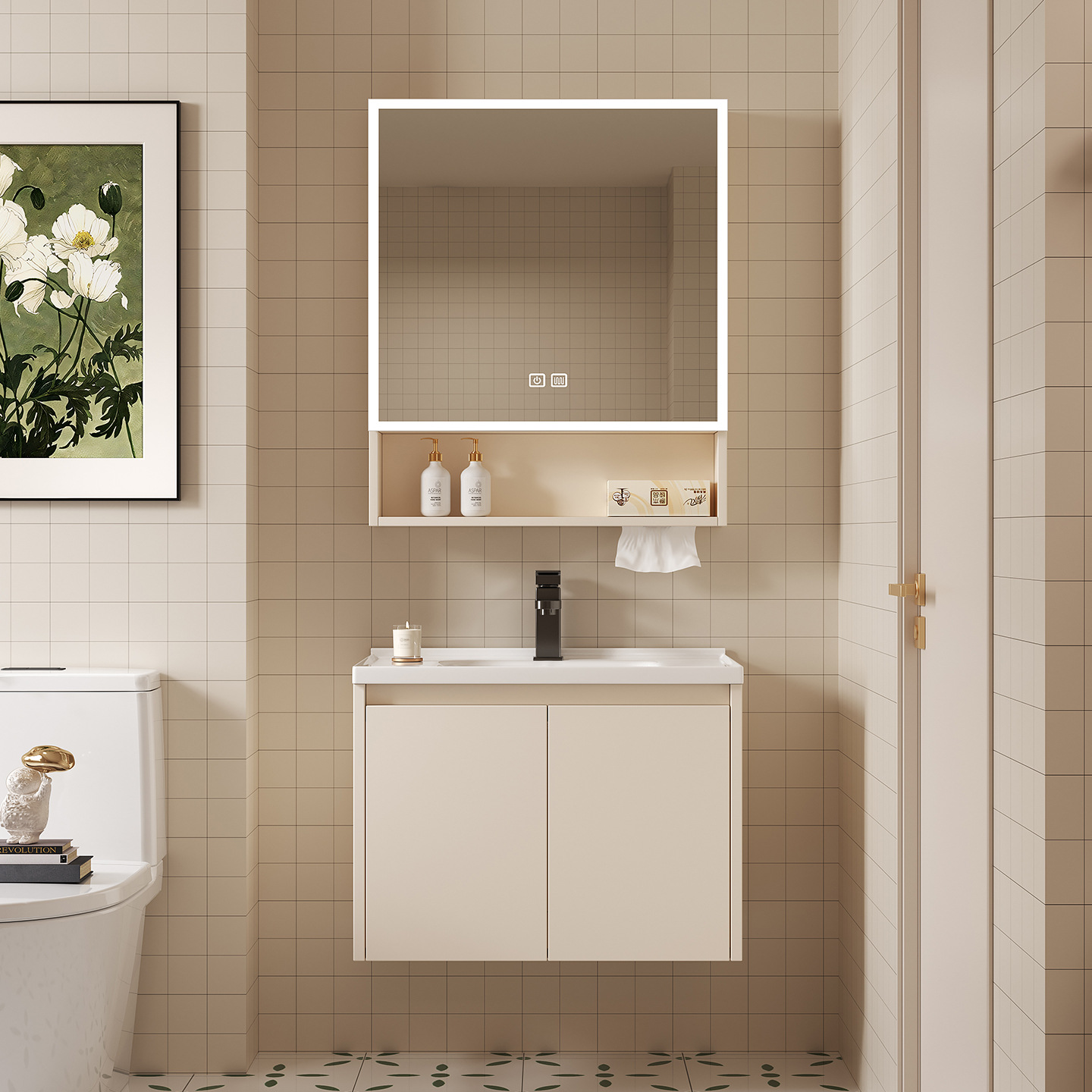 Space Aluminum Bathroom Smart  - đánh giá và giá Home Bathroom Mirror