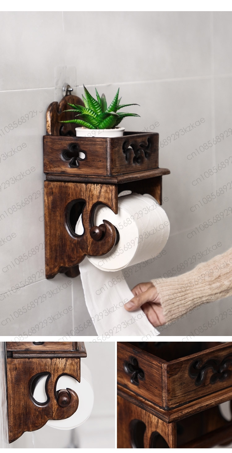 Wooden Paper Towel Holder Toil - đánh giá và giá Home Bathroom Paper Towel Holder