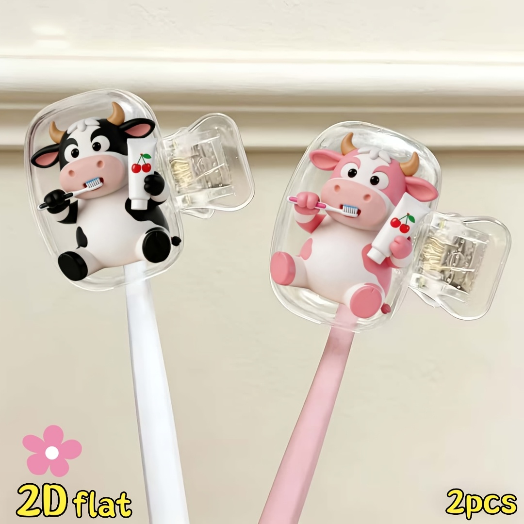 2pcs Cow Toothbrush Holder Tra - đánh giá và giá Home Essentials Bathroom Organizer
