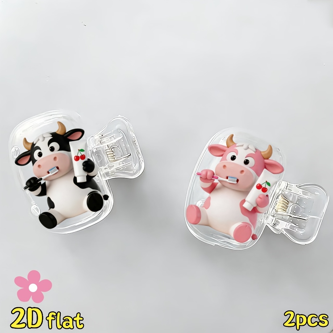 2pcs Cow Toothbrush Holder Tra - đánh giá và giá Home Essentials Bathroom Organizer