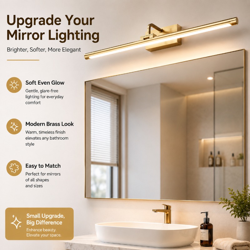 40cm 55cm 70cm Vintage LED Van - đánh giá và giá Home Bathroom Mirror