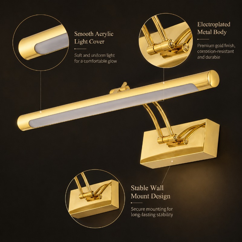 40cm 55cm 70cm Vintage LED Van - đánh giá và giá Home Bathroom Mirror