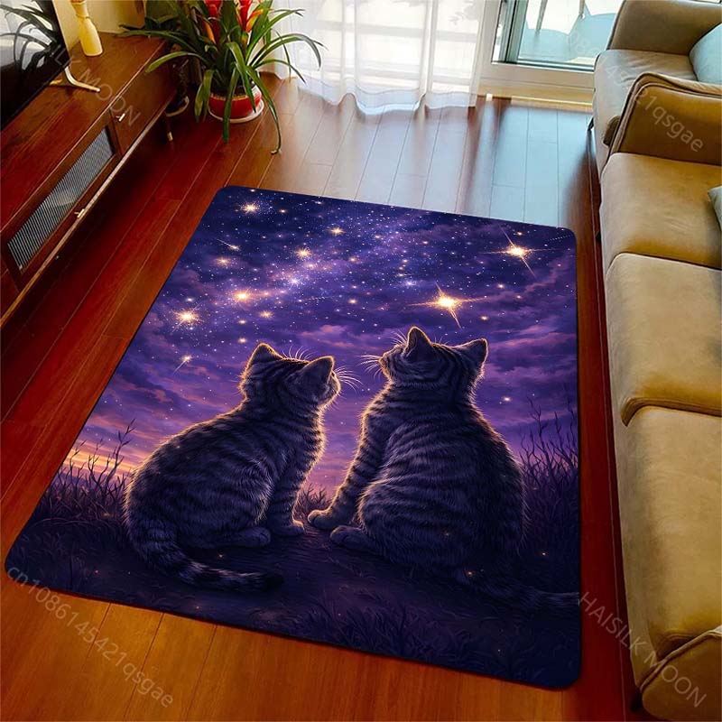 1PC Two cats gaze at stars Pri - đánh giá và giá Home Bathroom With Two Toilets
