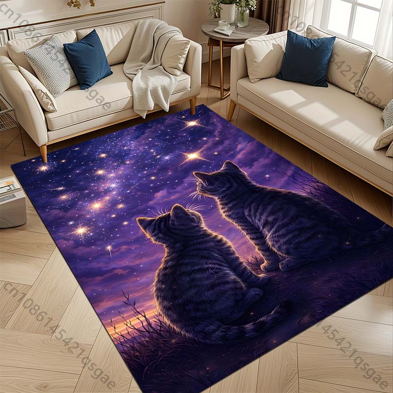 1PC Two cats gaze at stars Pri - đánh giá và giá Home Bathroom With Two Toilets