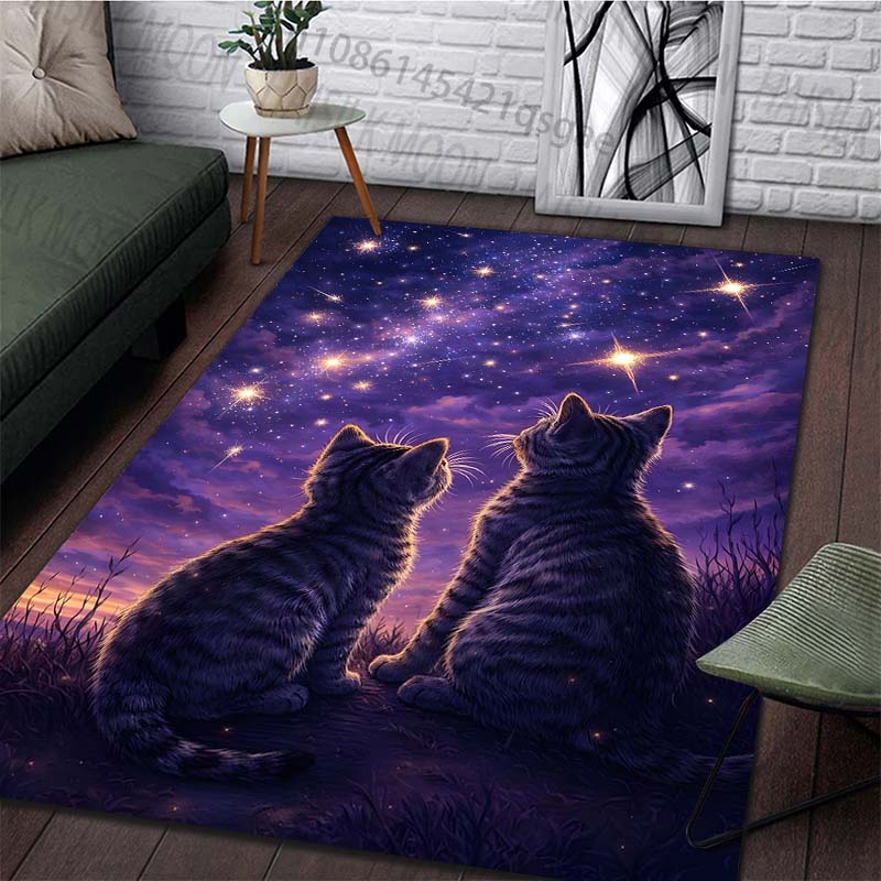 1PC Two cats gaze at stars Pri - đánh giá và giá Home Bathroom With Two Toilets