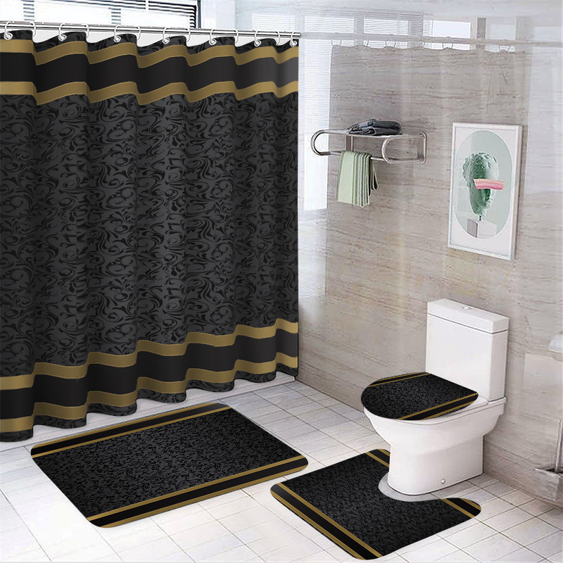 Luxury Black & Gold Bathroom S - đánh giá và giá Zara Home Bathroom Mat