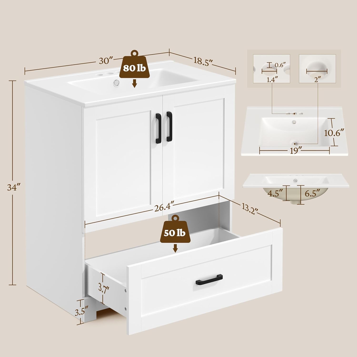 30 Inch Bathroom Vanity With C - đánh giá và giá Home Bathroom Furniture